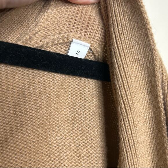 Sandro Cardigan Wool Cashmere Blend Oversized Sweater Italian Yarn Side Slit 2 - Picture 5 of 9